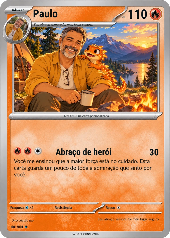 Carta personalizada de Paulo — Paulo, meu grande herói